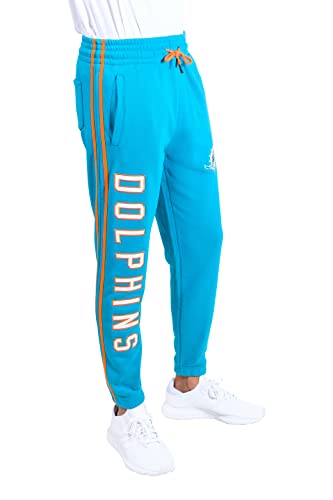 Ultra Game Nfl Miami Dolphins Mens Active Basic Jogger Fleece Pants, Team Color 18, Medium #TOP2