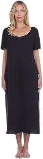 Women's Ashley-Cotton Short Sleeve Long Dress with Poetic Quote