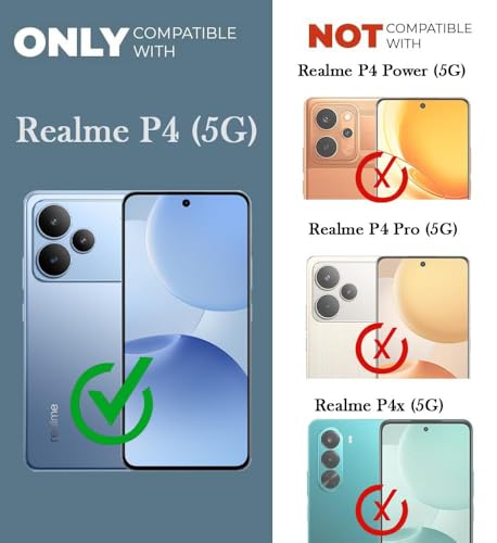 Image of Jkobi Back Cover Case for Realme P4 (Dual PU Leather Stitch | Professional Minimalist | Soft and Flexible)