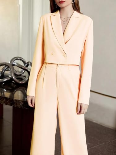Image of KOTTY Women's Solid Relaxed Fit Full Sleeve Co-ord Blazer and Trouser Set.
