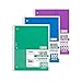 Mead Spiral Quad Ruled Notebook, 1 Subject 5 Squares per inch 100 Sheets (Colors May Vary) (3 Pack)