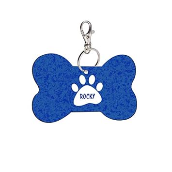 Sky Trends Bone Shape Collar Locket/Pendant for Dogs & Puppy -581, Multicolour, Medium, 1 Count - Rocky