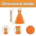 VAPKER 100Pcs 0.8Inch/2CM Mini Tassels Bright Orange Tassel Tiny Handmade Craft Tassels with Gold Jump Ring for Earring Jewelry Necklace Making Accessories DIY