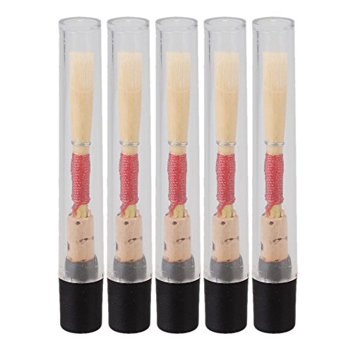 BQLZR Multicolor German Style Bamboo Oboe Reeds Woodwind Instruments Accessories Pack of 5