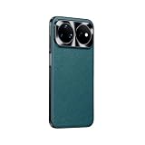 COQUE Custodia in vera pelle premium per Huawei nova 16, protezione completa, copertura della fotocamera in metallo rialzato per Huawei nova 16-Verde acqua