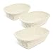 Colorbasket 31404-107 Hand Woven Waterproof Rectangular Basket, White, Set of 3