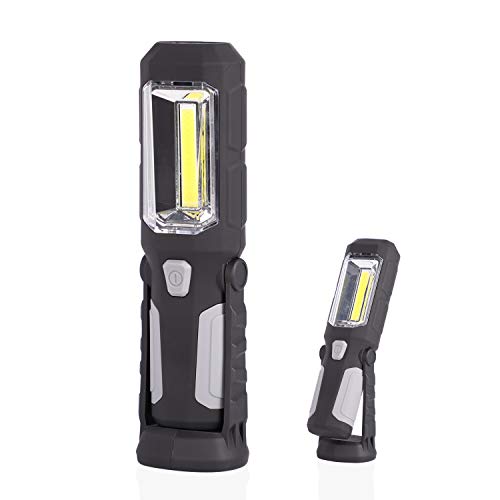 ORIENTOOLS COB LED Magnetic Work Light, Magnetic Base Hanging Hook 3 Lighting Modes Bright, Hands-Free Inspection Lamp Flashlight for Garage Workshop, Emergencies