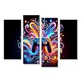 islandburner Prime Image sur toile Manette de jeu en tourbillon de couleurs néon gainage dynamique Images murales Poster