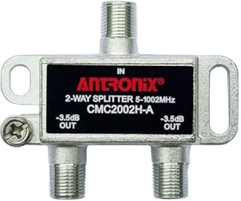 Antronix CMC2002H-A Divisor horizontal de 2 vías -3.5dB 5-1002 MHz de alto rendimiento para cable coaxial TV e Internet