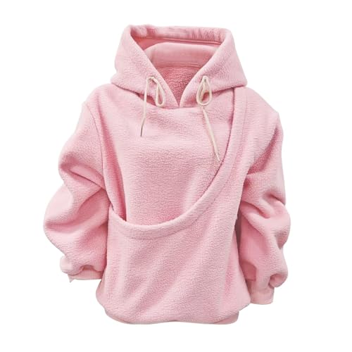 Womens Cat Pouch Hoodie Kangaroo Pocket Dog Pouch Sweatshirts Pet Carrier Animal Holder Long Sleeve Pullover Tops - image 6