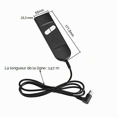 Ausla Télécommande à 2 Boutons pour Fauteuil de Relaxation Électrique, Contrôleur Manuel pour Fauteuil Élévateur et Canapé