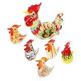 Ornement de coq en verre : finition soignée, excellente texture, douce et délicate, sera votre bon choix pour les ornements décoratifs, la parure en verre