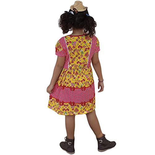 Vestido Infantil Temático Estampado Festa Junina (10 Anos, Estampado)