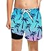 Boys High Waist Beach Shorts Compression Liner,Summer Hawaiian Print Quick Dry Swim Trunks,2026 Fashion Board Shorts Purple,160
