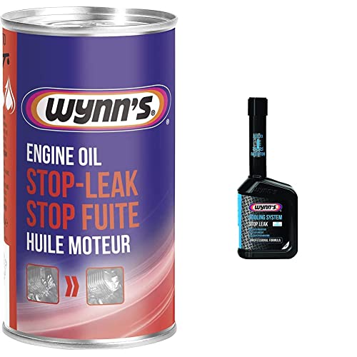 Wynn's Stop Fuite Huile Moteur, Traitement Huile Moteur 325 ML & Anti Fuite Liquide Refroidissement et Stop Fuite Joint de Culasse Professionnel, Anti Fuite...