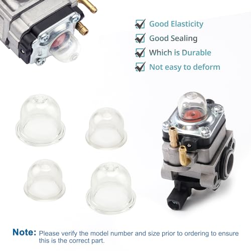 VooGenzek 20 Stücke Vergaser Pumpe Primer Birne, Zündkapsel Primer Pumpe Birne, Kraftstoffpumpe Vergaser Primer Kolben, Primerbirne Vergaser, Benzin Primerpumpe, für Rasenmäher, Gebläse (19+22mm)