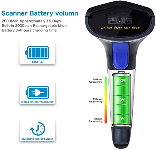 Scanner Battery Volume and Charging Information