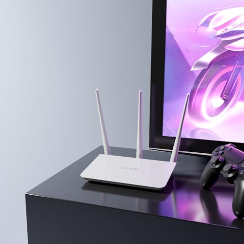 Tenda F3 300Mbps Wireless Router with 3 External Antennas - White - Image 2