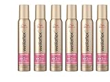 6x Wella Wellaflex Sensitive Schaumfestiger Parfümfrei Haarschaum für 24h starken Halt ohne Verkleben,silikonfreie Formel für mehr Haarglanz,mit UV-Schutz Haltegrad 3,200 ml (6er Pack)