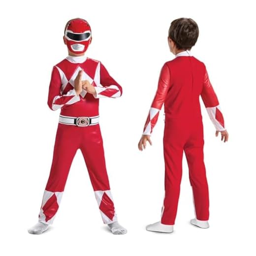 Disfraz para Niños Power Rangers Mighty Morphin Rojo 2 Piezas
