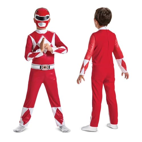 DISGUISE Déguisement Classique Power Rangers Dino Fury - Rouge - Enfant - 4/6 ans (104 à 116 cm)