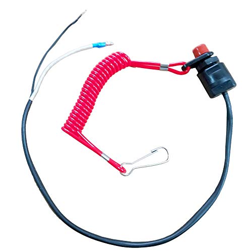 ZOOKOTO Universal Boat Outboard Engine Motor Lanyard Kill Urgent Stop Switch & 2 pcs Safety Tether Lanyard for Yamaha / Tohatsu / Honda Outboard Motors ATV Boat Bike - Thumbnail 6