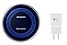 Samsung Qi Certified Fast Charge Wireless Charger Pad - Universally Compatible with Qi Smartphones (Includes a Wall Charger) - US Version - Black/Blue
