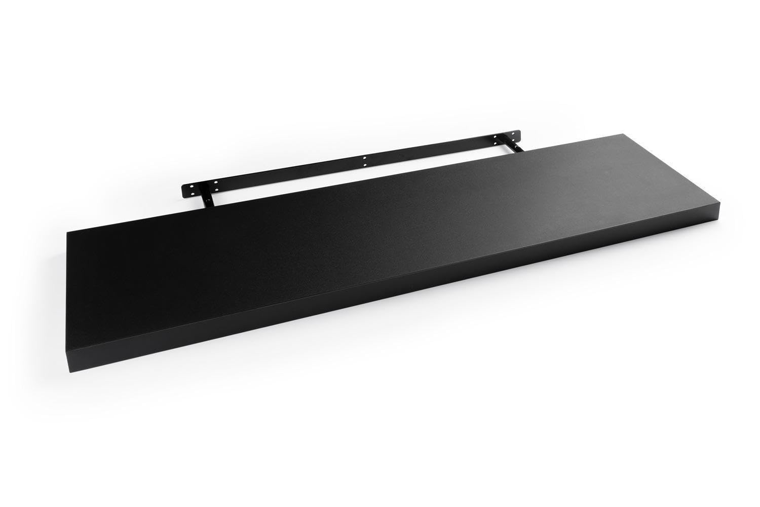 Wandboard - 100 x 23,5 cm - Schwarz matt - MDF - PVC - 2er Set