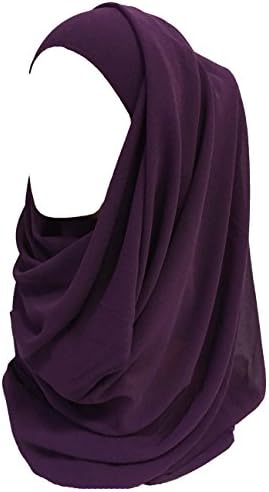 Lina & Lily Heavy Premium Chiffon Hijab Head Scarf Shawl Wrap for Muslim Women Lightweight