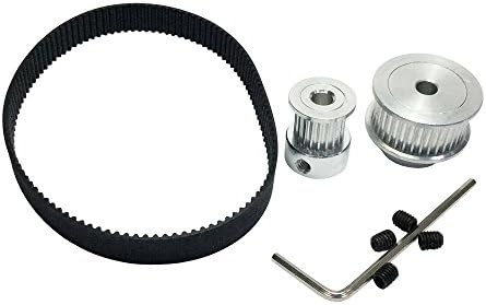 BEMONOC 2GT Timing Belt Closed Loop L=280mm W=9mm GT2 Pulley Kits 20 Teeth and 30 Teeth W=10mm for 3D Printer Accessories