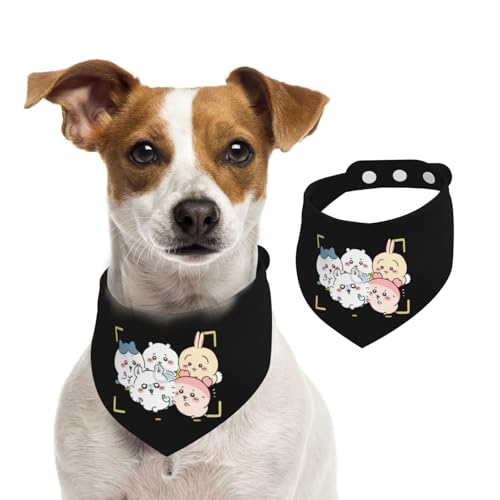 ペットバンダナ ちいかわ ペット用唾液タオル 可愛い 犬用 猫用 犬の首輪 簡単脱着式 サイズ調整可能 水洗い可 三角スカーフ ネクタイ 柔らかい かわいい 口拭き 散歩 食事用 ペット用品 小型犬 中型犬 大型犬 アクセサリー 誕生日 プレゼント 30*