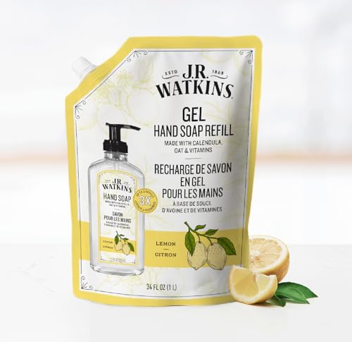 image for J.R. Watkins Gel Hand Soap Refill, Moisturizing Hand Wash, Formulated 