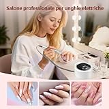 CkeyiN Pro Elektrische Nagelfräser Professionelle 35000RPM,Wiederaufladbare Elektrische Nagelfeile 7 in 1,mit LCD-Display Nagelfräser für Gelnägel Acrylnägel,Maniküre Pediküre Set,für Salon