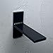 Heavy Duty Floating Bracket, Forward Facing Shelf Bracket, Sold Individually, Handmade in USA (7, Black Flat Paint)
