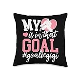 Proud Ice Hockey Goalie Gigi Of A Hockey Keeper Gigi Throw Pillow