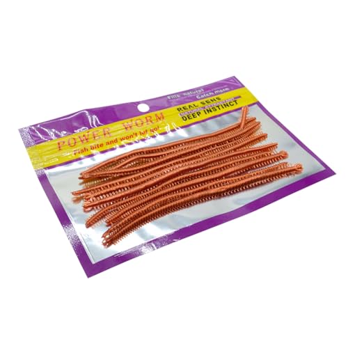 WMFASBAG 10 Pz/lotto 135mm Vermi di Mare Artificiali Realistici Odore di Pesce Esche da Pesca Esche for Dolce Salata Spigola Trota Attrezzatura da Pesca (Marrone)