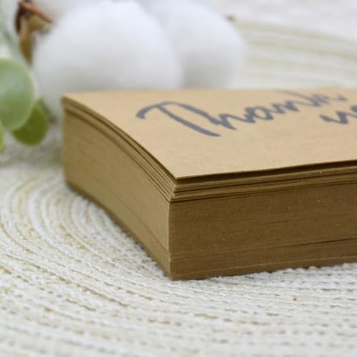 RFBEUTEL 50x Danke für deine Bestellung Karten aus Kraftpapier Dankeskarten thank you cards für Kunden