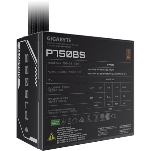 Bloc d'alimentation GIGABYTE P750BS pour éliminer les câbles inutiles du PC - 3