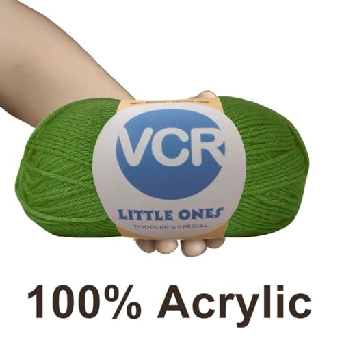 Image of VCR Deep Green Yarn, 100 Grams Hank, 190 Meters Length, Acrylic Ball for Crochet and Knitting, Soft Crosia Threads, Pack of 1 Yarn, Suitable for DIY Crafts