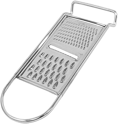 Flat 3 Way Stainless Steel Grater - 12x4 Inch - Kitchenware- Razor Sharp Teeth Carrot Potato Peeler Fruit Vegetable Cheese Slicer - High Performance Quality Product - Best Gift Idea