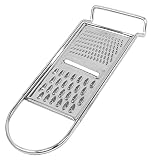 Flat 3 Way Stainless Steel Grater - 12x4 Inch - Kitchenware- Razor Sharp Teeth Carrot Potato Peeler