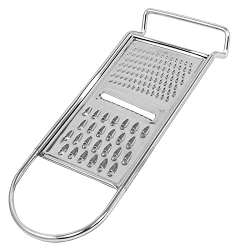 Flat 3 Way Stainless Steel Grater - 12X4 Inch - Kitchenware- Razor Sharp Teeth Carrot Potato Peeler Fruit Vegetable Cheese Slicer - High Performance Quality Product - Best Gift Idea #TOP3