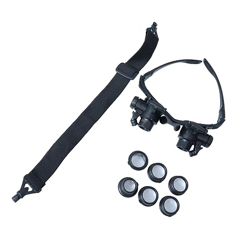 HOODANCOS Jewelry Repair Magnifying Glass Tool Set 10x-25x Magnification Led Loupe Headband for Watch Repair