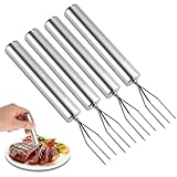 Xinlon 4 Stück Edelstahl Kartoffelgabel, Obst- Und Gemüsegabel, Pellkartoffelhalter mit...