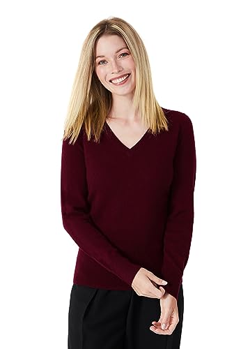 Image of Style Republic Women's 100% Pure Cashmere V-Neck Pullover Sweater | Lightweight Tops, Ultra Soft Feel, Naturally Breathe, Easy Layering, All Day Comfort Wear, Easy Care, Hand Wash Only