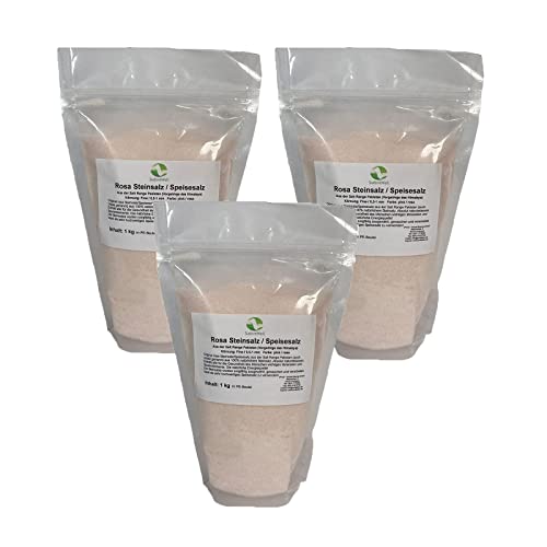 Sel rose cristallin fin de la Salt Range lot de 3 pour vos repas sains