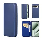 32nd Klassische Serie 2.0 - Lederhülle Hülle Cover für Google Pixel 10 Pro XL, Echtleder Hülle Mit RFID-Blockierung Kartensteckplatz, Magnetverschluss & Standfuß - Marineblau