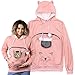 HOMELEVEL Pullover Katzentasche - Katzen Hoodie mit Tasche - Hoodie mit Katzentasche warm - Pulli mit Hundetasche - Pullover mit Katzentasche Damen - Katzentragepullover