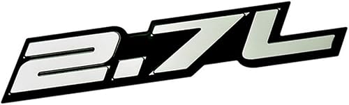 Placa de identificación con emblema de aluminio real de 2.7 litros en relieve plateado sobre negro altamente pulido para Chevrolet Corvair Truck