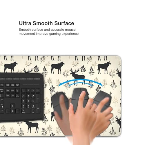 Grand tapis de souris de jeu silhouette d'élan pour clavier PC - 4